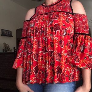 Red floral shirt !